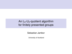An L3-U3-quotient algorithm for finitely presented groups