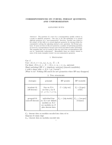 Correspondences, Fermat quotients, uniformization