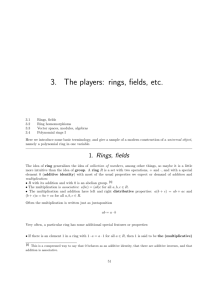 03 the players: rings, fields, etc