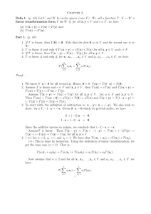 Chapter 2 Defn 1. (p. 65) Let V and W be vector spaces (over F). We