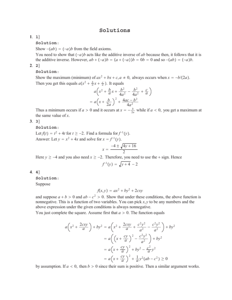Solutions - BYU Math Dept.