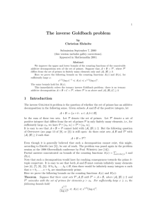 The inverse Goldbach problem