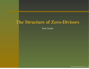 The Structure of Zero-Divisors