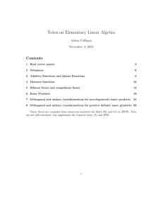 Notes on Elementary Linear Algebra