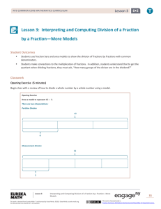 Lesson 3: Interpreting and Computing Division of a Fraction by a