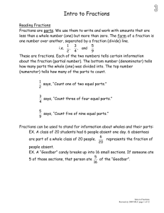 Intro to Fractions