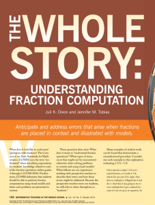 The Whole Story: Understanding Fraction Computation