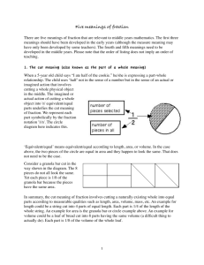 Five meanings of fraction