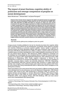 The impact of smart fractions, cognitive ability of politicians