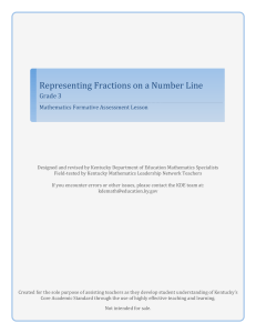 Representing Fractions on a Number Line