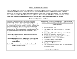 Grade 4 Fraction Unit of Instruction