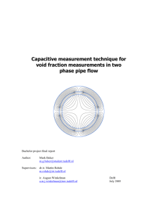 Capacitive measurement technique for void fraction measurements