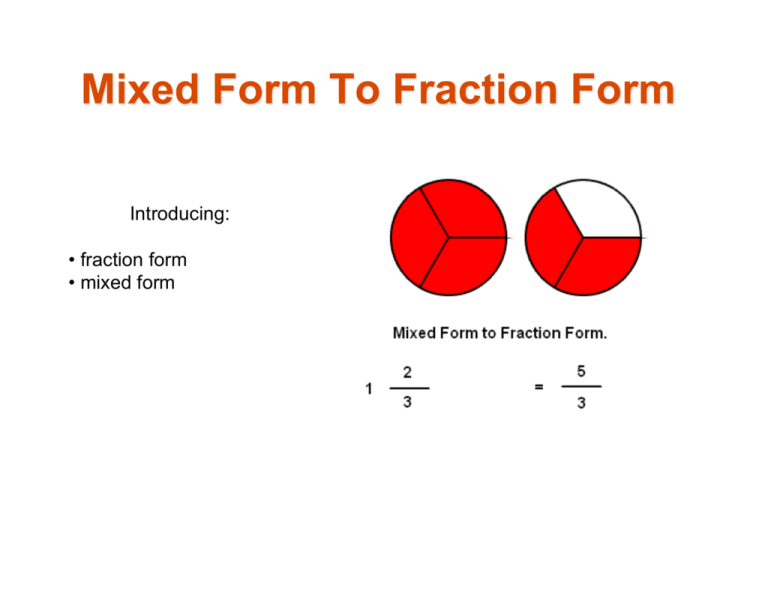 Mixed Form To Fraction Form
