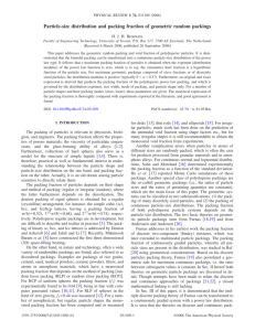 Particle-size distribution and packing fraction of geometric random