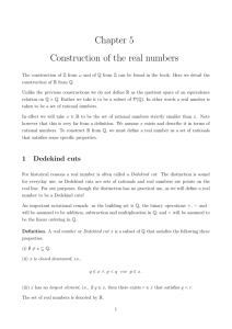 Chapter 5 Construction of the real numbers