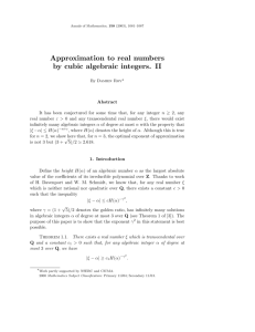 Approximation to real numbers by cubic algebraic integers. II