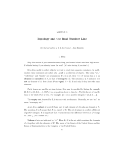 Topology and the Real Number Line