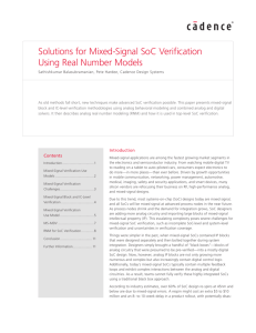 Solutions for Mixed-Signal SoC Verification Using Real Number