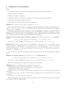 2 Sequences of real numbers