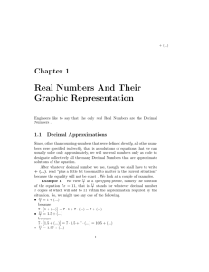 Real Numbers And Their Graphic Representation