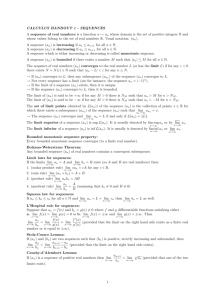 Sequences of real numbers.