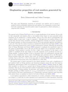 Diophantine properties of real numbers generated by finite automata