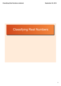 Classifying Real Numbers.notebook