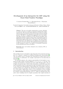 Development of an Interpreter for LRT using the Exact Real Number