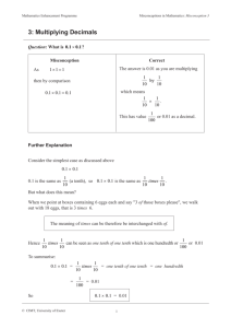 3: Multiplying Decimals