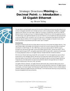 Decimal Point: An Introduction to 10 Gigabit Ethernet