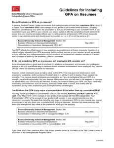 Guidelines for Including GPA on Resumes