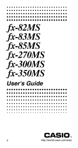 fx-82MS fx-83MS fx-85MS fx-270MS fx-300MS fx