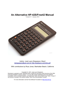 An Alternative HP-42S/Free42 Manual