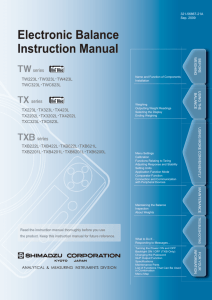 Electronic Balance Instruction Manual