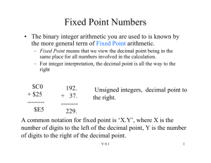 Fixed Point/Floating Point