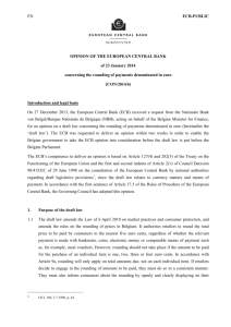 Opinion concerning the rounding of payments denominated in euro