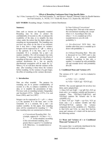 Effects of Rounding Continuous Data Using Specific Rules