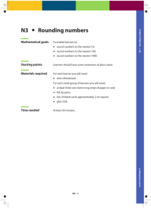 N3 Rounding numbers - Great Maths Teaching Ideas