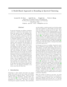 A Model-Based Approach to Rounding in Spectral Clustering