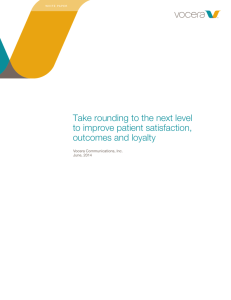 Take rounding to the next level to improve patient satisfaction