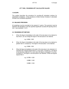 ROUNDING-OFF CALCULATED VALUES