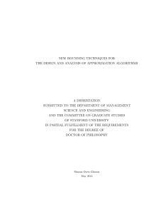 new rounding techniques for the design and analysis of