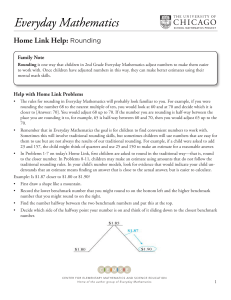 Home Link Help - Everyday Mathematics