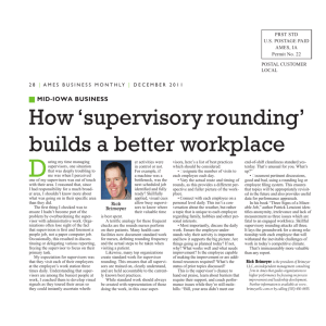 How `supervisory rounding` builds a better workplace