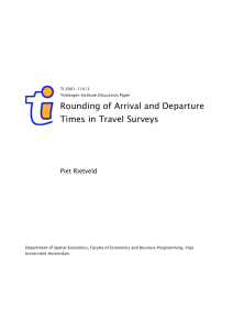 Rounding of Arrival and Departure Times in Travel Surveys Piet