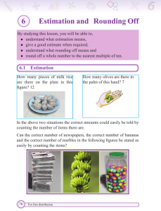 6 Estimation and Rounding Off