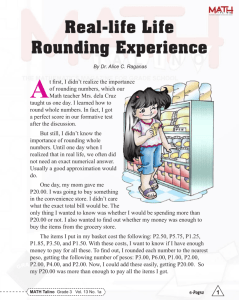 Real-life Life Rounding Experience