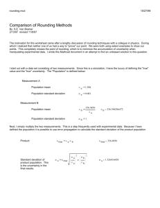 Comparison of Rounding Methods