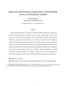 Regression Discontinuity Applications with Rounding