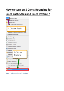Learn how to do 5cents rounding for sales & purchase